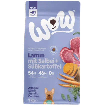 WOW DOG Granuly pre dospeláka s jahňacím mäsom