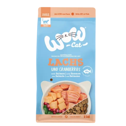 WOW CAT granuly pre mačky losos a brusnice