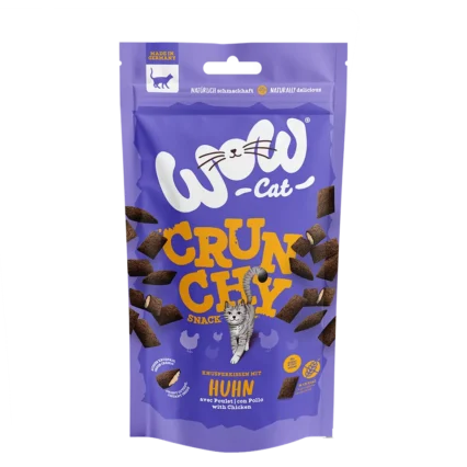 WOW CAT maškrty pre mačky snack s krémovou náplňou kuracie mäso
