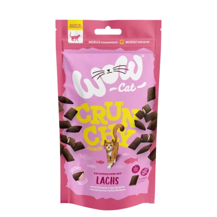 WOW CAT maškrty pre mačky snack s krémovou náplňou losos
