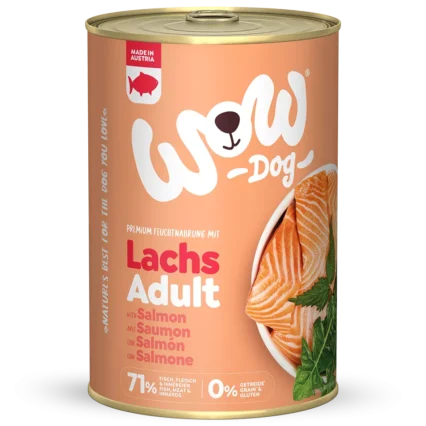 WOW DOG Konzervy pre dospeláka s lososom