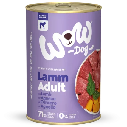 WOW DOG Konzervy pre dospeláka s jahňacím mäsom