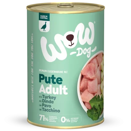 WOW DOG Konzervy pre dospeláka s morčacim mäsom