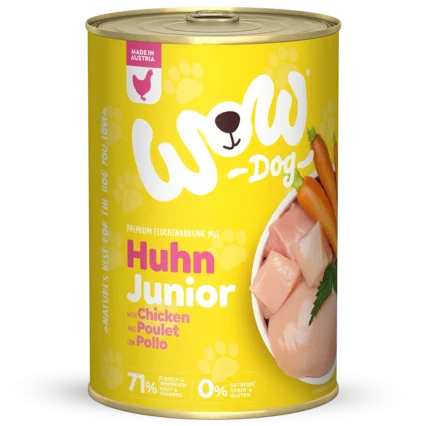 WOW DOG Konzervy pre šteniatka s kuracim mäsom