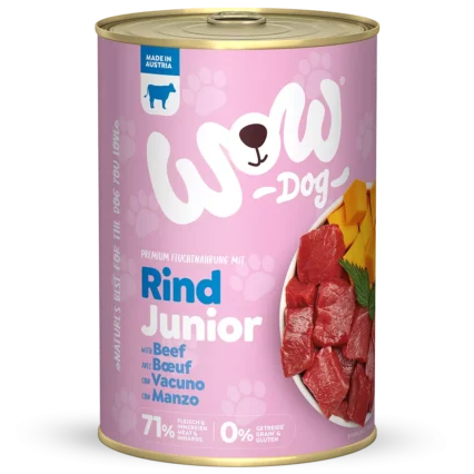 WOW DOG Konzervy pre šteniatka s hovädziem mäsom