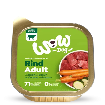 WOW DOG Vaničky pre dospeláka s hovädziem mäsom