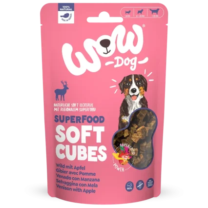 WOW DOG Maškrty pre psy mäkké kocky s divinou