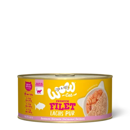 WOW CAT konzerva pre mačky filet z lososa