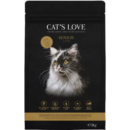 Cat’s Love suché krmivo pre seniorov s kačacím mäsom
