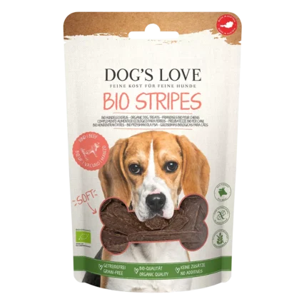 DOG'S LOVE  Maškrty pre psy Mäkké tyčinky s Bio hovädzím mäsom