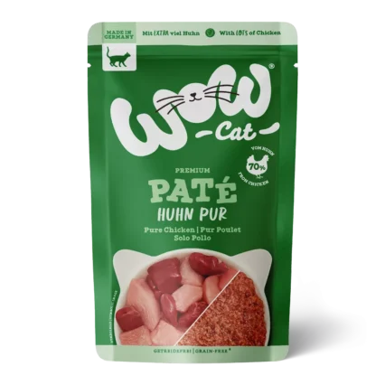 WOW CAT kapsičky pre mačky čisté kuracie mäso paštéta