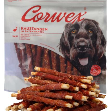 Corwex žuvacia tyčinka pre psy s kačacím obalom – dentálne maškrty pre psy