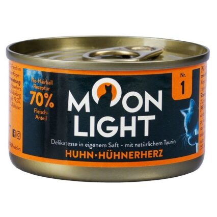 Moonlight konzervy pre mačky kuracie mäso a srdcia