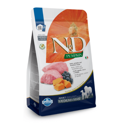 Farmina N&D Pumpkin Lamb Blueberry Adult Medium Maxi granule pre psov