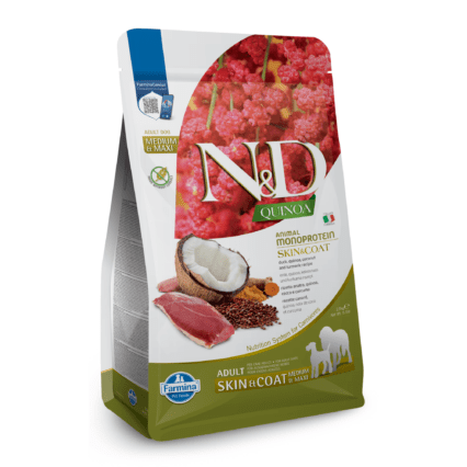 Farmina N&D Quinoa Skin & Coat Duck All Breed granule pre psov
