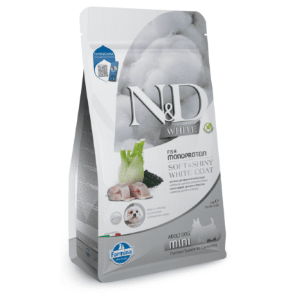 Farmina N&D White Sea Bass Spirulina Fennel Mini granule pre psov