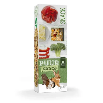 PUUR pauze Sticks bell pepper & broccoli - lahodné tyčinky pre králiky a hlodavce
