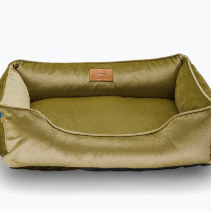 dreamer velúrový pelech pre psa a mačku, olivový