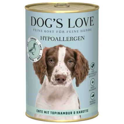 DOG'S LOVE Konzervy pre psov hypoalergénne kačacie