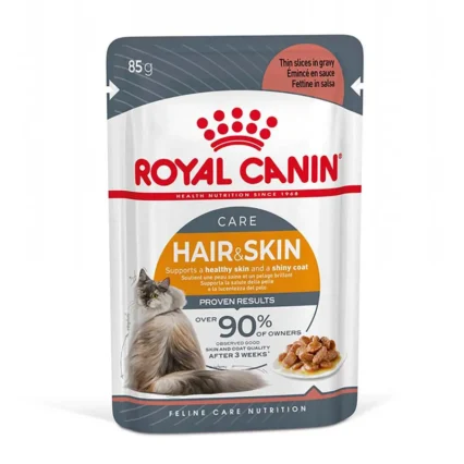 Royal Canin FCN Cat Hair & Skin Care Gravy – kapsičky pre mačky
