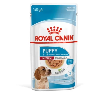 Royal Canin Medium Puppy in Gravy – kapsičky pre šteňatá stredných plemien