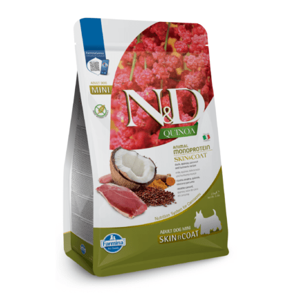 Farmina N&D Quinoa Skin & Coat Duck Mini granule pre psov