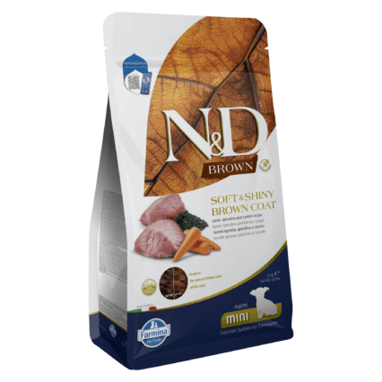 farmina n&d brown lamb puppy mini granuly pre šteňatá